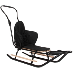 Polskie duże sanki z Oparciem i Pchaczem+ MARETACYK